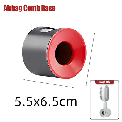 Selbstreinigende Haarbürste für Frauen – Ein-Knopf-Reinigung, Haarausfall-Luftkissenmassage, Kopfhautkamm, antistatisch